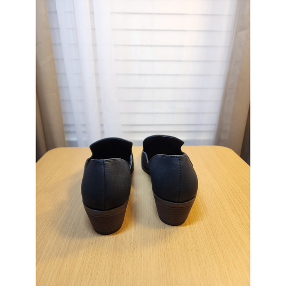 Lucky Brand Modern Western Oxford Loafers Moccasins 10 M BLACK White Brush - Picture 10 of 14